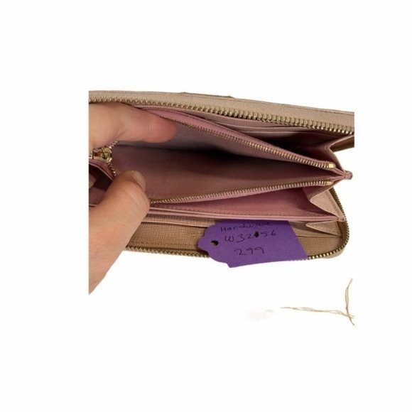 Authentic Fendi Wallet Long Hardware Blush Pink Leather Used Vintage - Picture 5 of 9